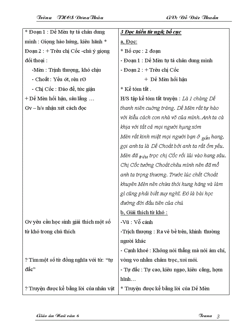 image for page Giáo án Ngữ văn 6 KH II