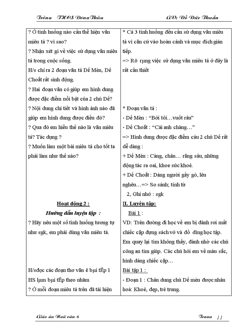 image for page Giáo án Ngữ văn 6 KH II