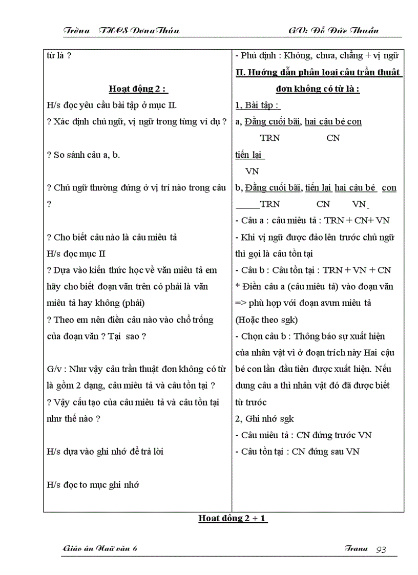 image for page Giáo án Ngữ văn 6 KH II