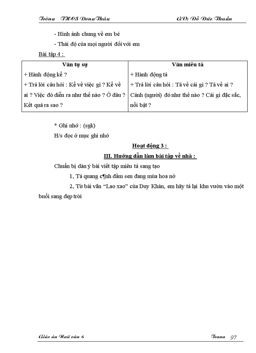 image for page Giáo án Ngữ văn 6 KH II