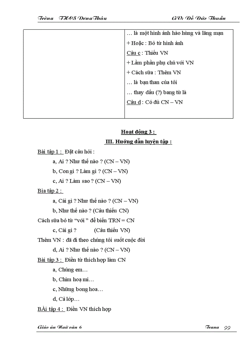 image for page Giáo án Ngữ văn 6 KH II