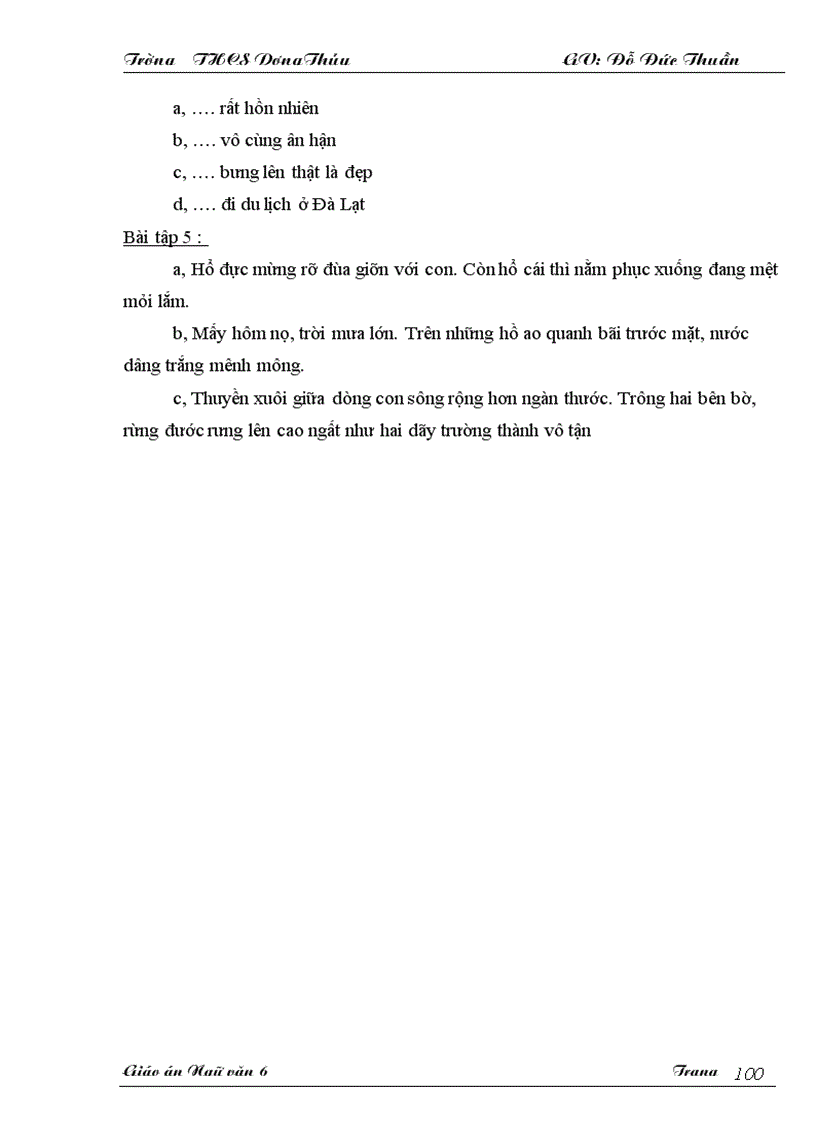 image for page Giáo án Ngữ văn 6 KH II