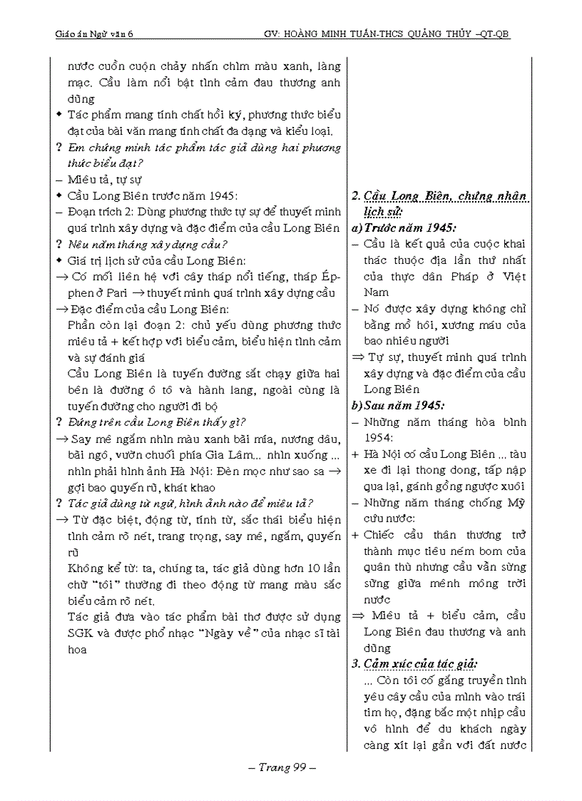 image for page Giáo án Ngữ văn 6 Kì II