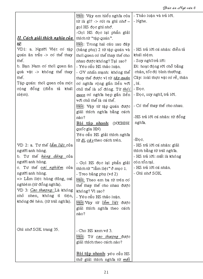 image for page Giáo án ngữ văn 6 kỳ i 3 cột