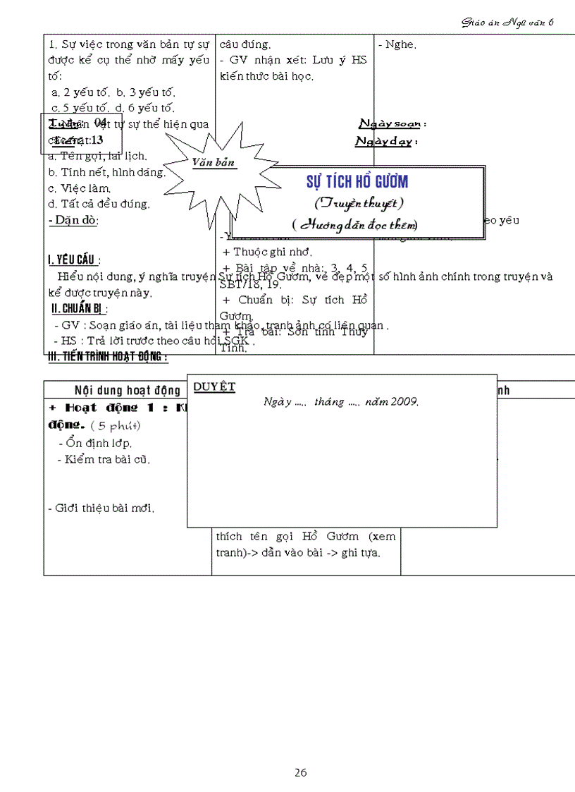 image for page Giáo án ngữ văn 6 kỳ i 3 cột