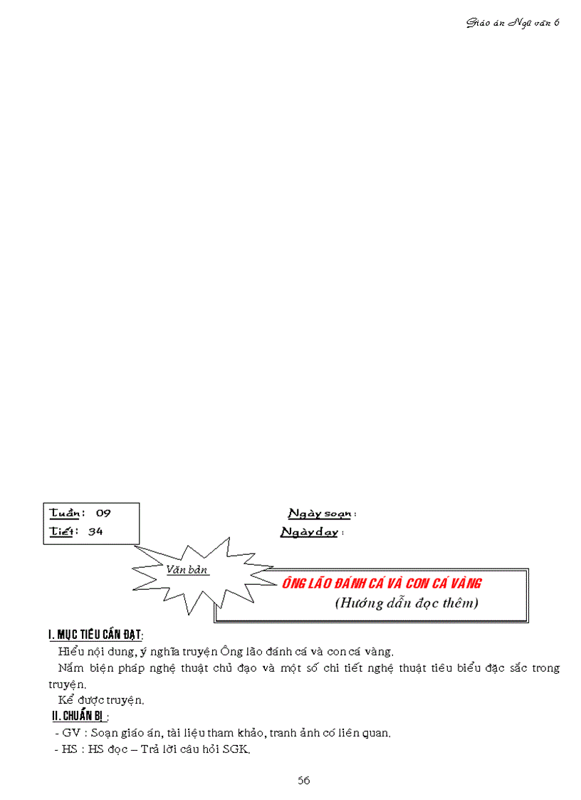 image for page Giáo án ngữ văn 6 kỳ i 3 cột
