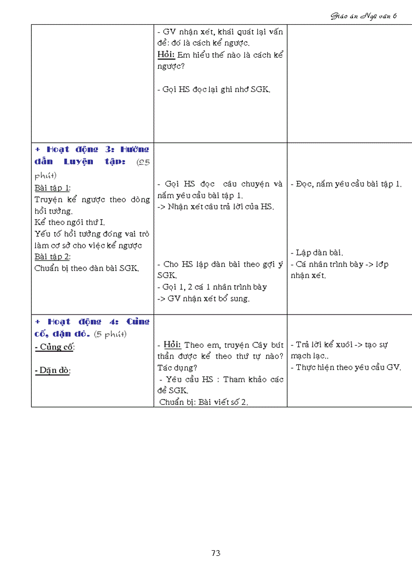 image for page Giáo án ngữ văn 6 kỳ i 3 cột