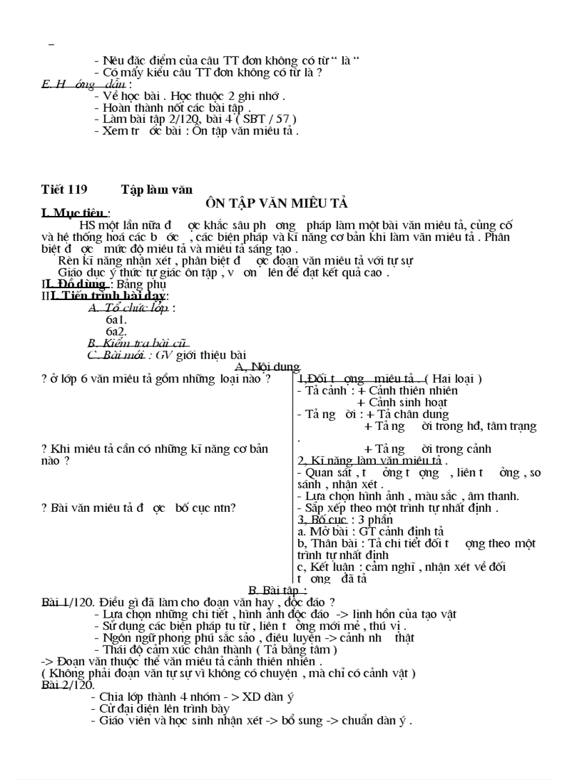 image for page Giáo án Ngữ văn 6 kỳ II