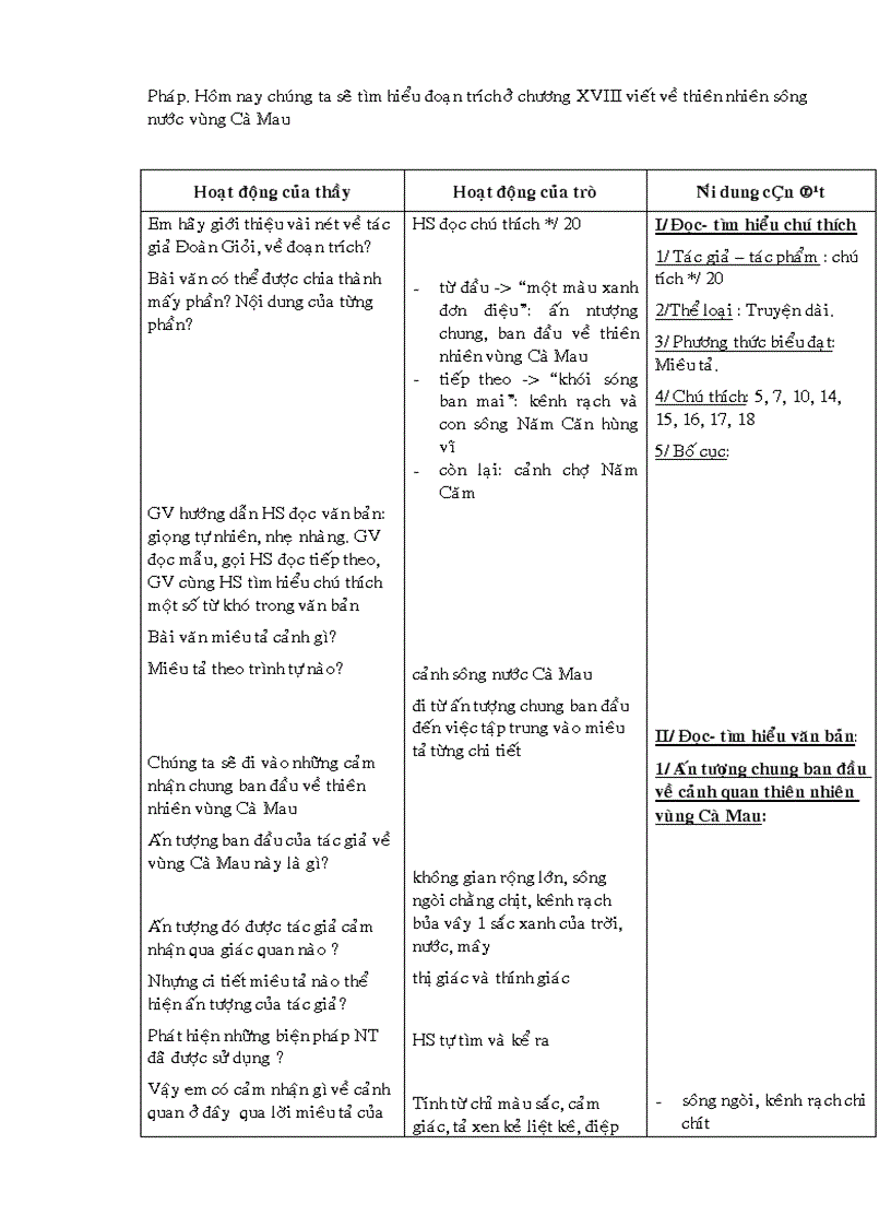 image for page Giáo án ngữ văn 6 mới nhất 2010 2011