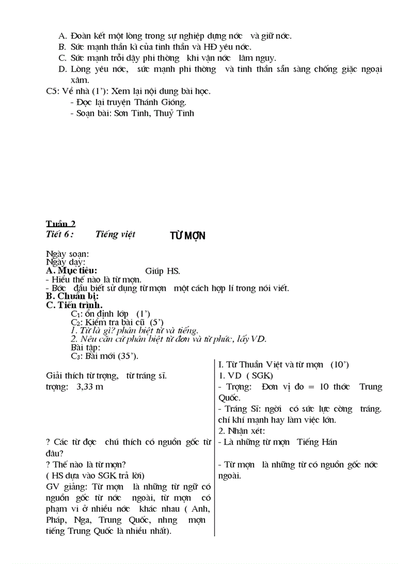 image for page Giáo án ngữ văn 6 năm học 2010 2011