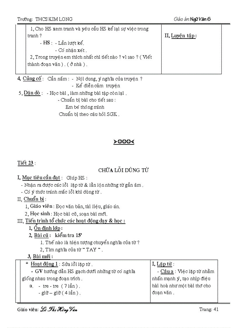 image for page Giao an ngu van 6 NH 2008 2009 tron bo