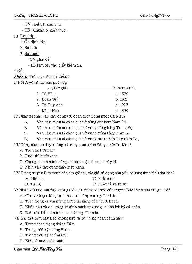 image for page Giao an ngu van 6 NH 2008 2009 tron bo