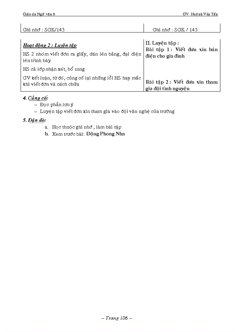 image for page Giáo án Ngữ văn 6 tập 2