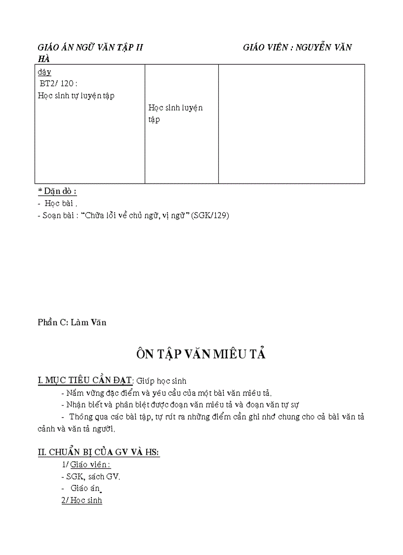 image for page Giáo án Ngữ Văn 6 tập II Cực Hay Mời Xem