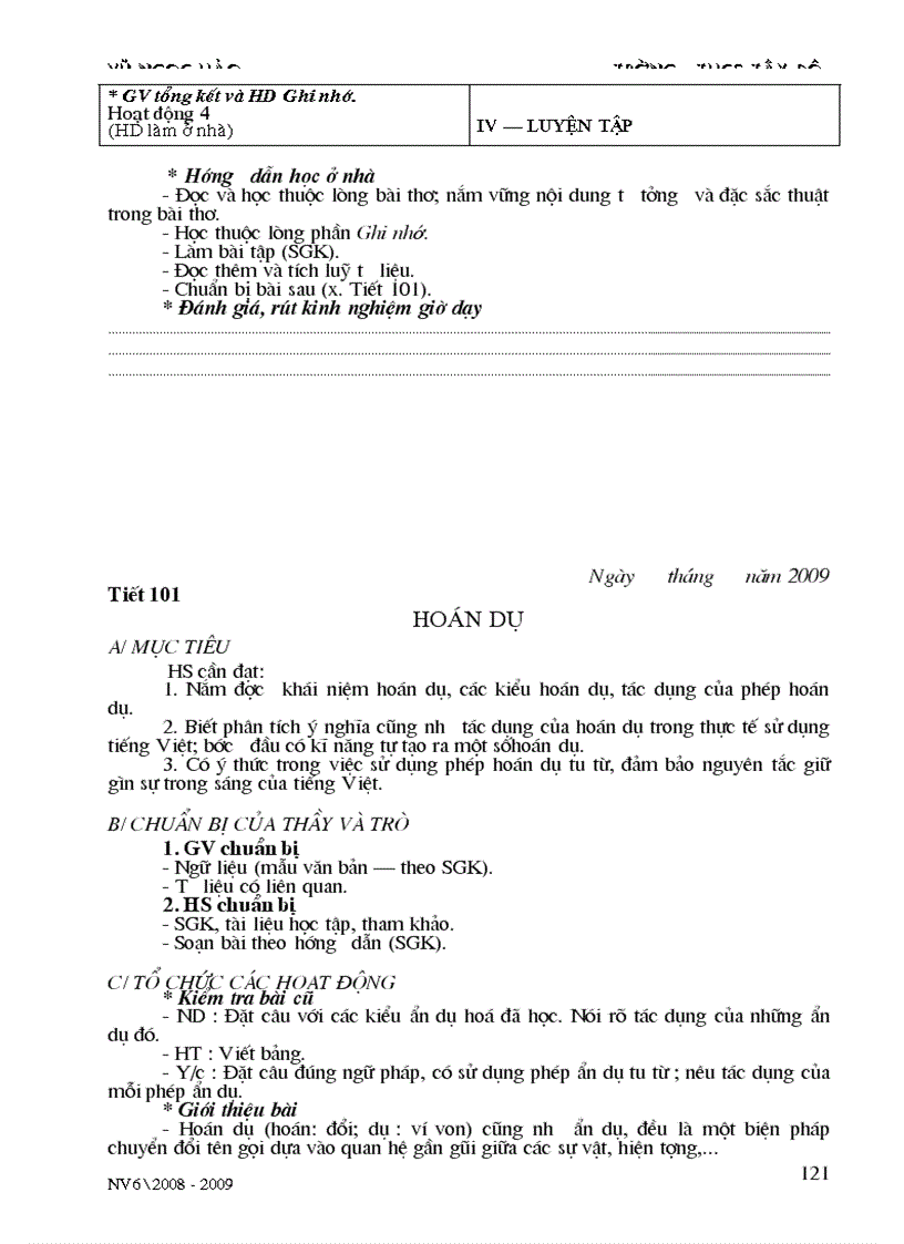 image for page Giáo án Ngữ văn 6 tiết 19 124