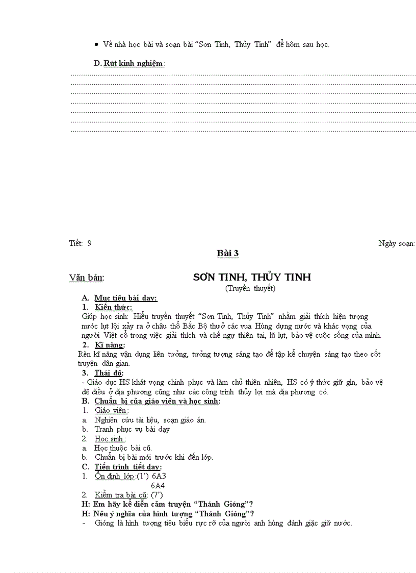 image for page Giáo án ngữ văn 6 trọn bộ chuẩn mới 2010 2011