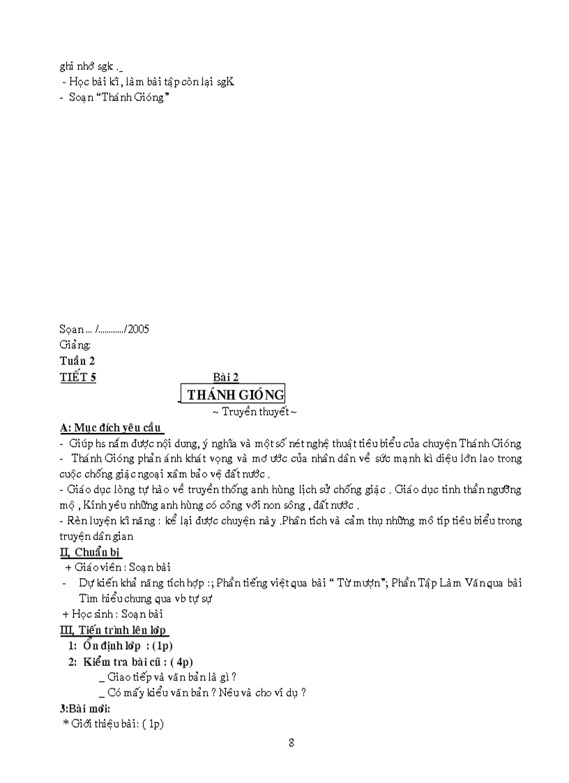 image for page Giáo án ngữ văn 6 trọn bộ cục chuẩn