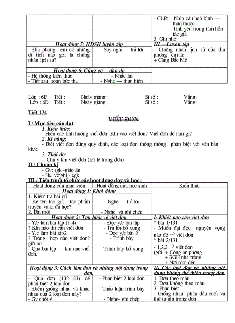 image for page Giáo án ngữ văn 6 tự chọn