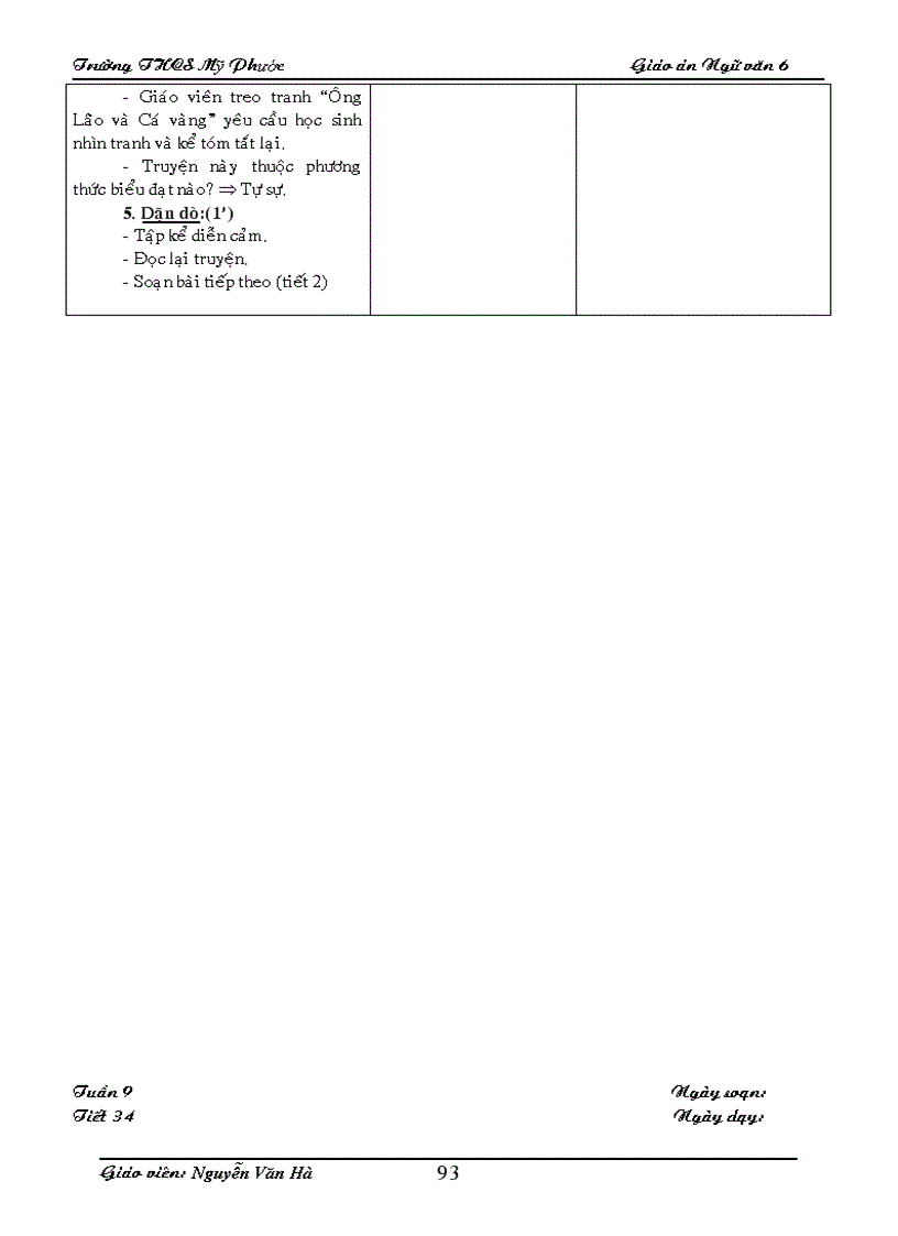 image for page Giáo án ngữ văn 6 tuần 1 10