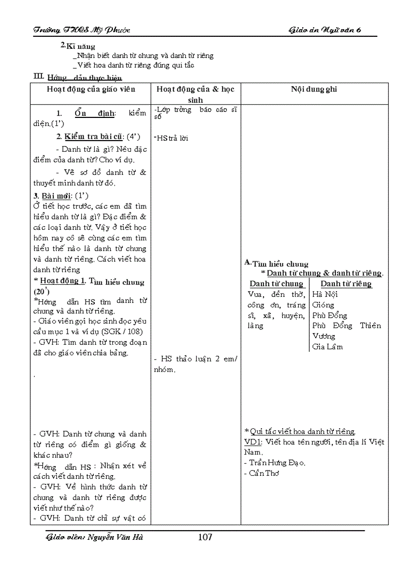 image for page Giáo án ngữ văn 6 tuần 1 10