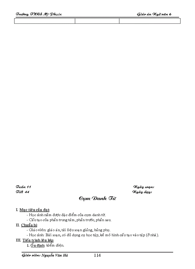 image for page Giáo án ngữ văn 6 tuần 1 10