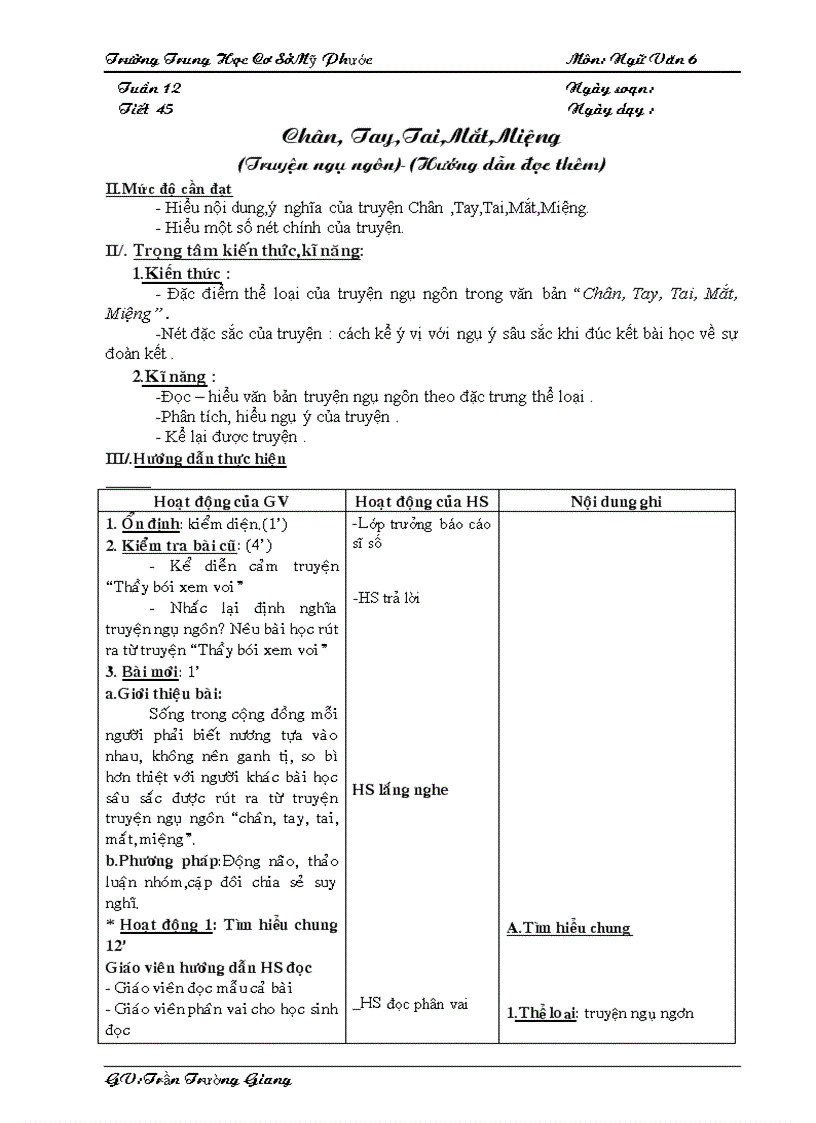 image for page Giáo án ngữ văn 6 tuần 12 24