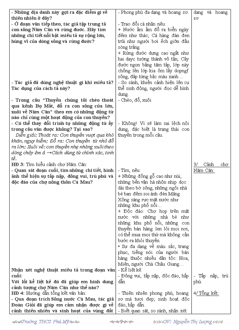 image for page Giáo án Ngữ văn 6 tuần 19 đến tuần 23