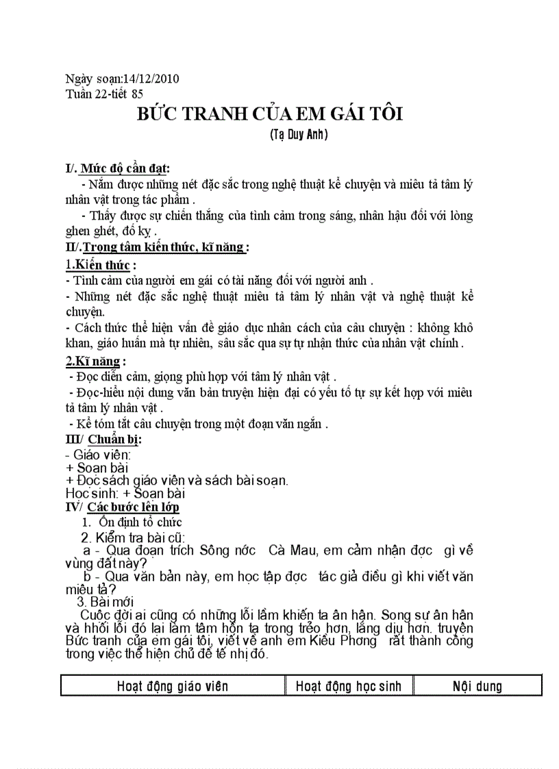 image for page Giáo án ngữ văn 6 tuần 22 24 CKT