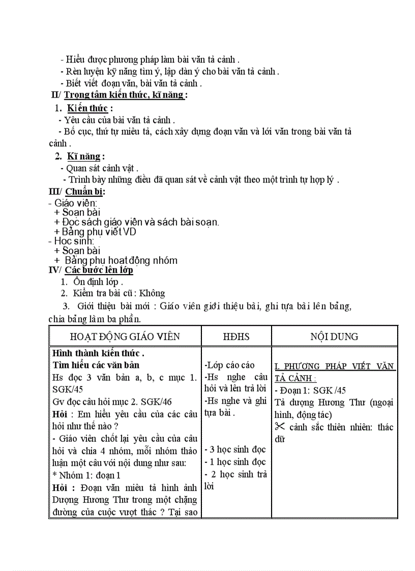 image for page Giáo án ngữ văn 6 tuần 22 24 CKT