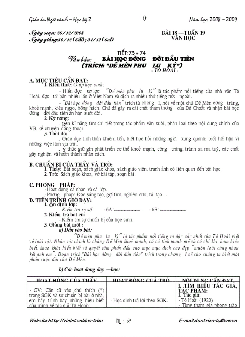 image for page Giao an Ngu van 6 HK 2 3 cot Quyển 1