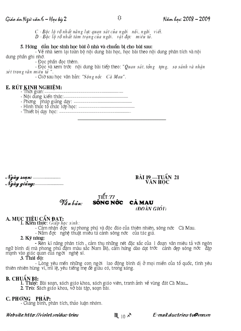 image for page Giao an Ngu van 6 HK 2 3 cot Quyển 1