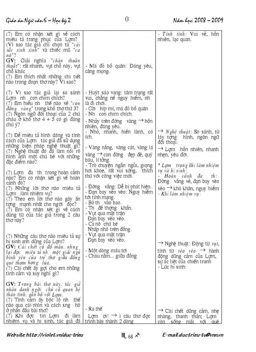 image for page Giao an Ngu van 6 HK 2 3 cot Quyển 1