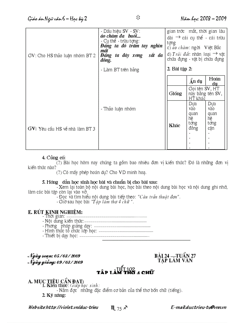 image for page Giao an Ngu van 6 HK 2 3 cot Quyển 1
