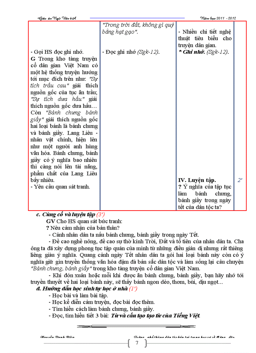 image for page Giáo án ngữ văn 6 t02 2011 2012