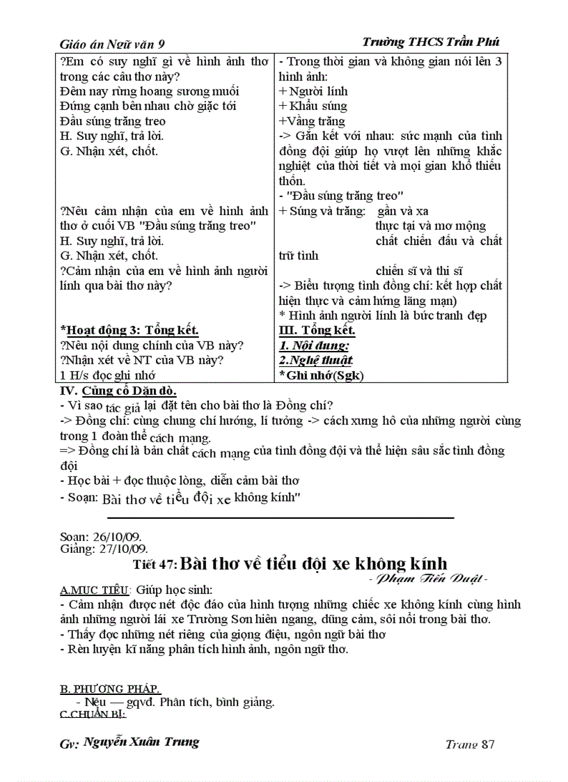 image for page Giáo án ngữ Văn 9 kì I