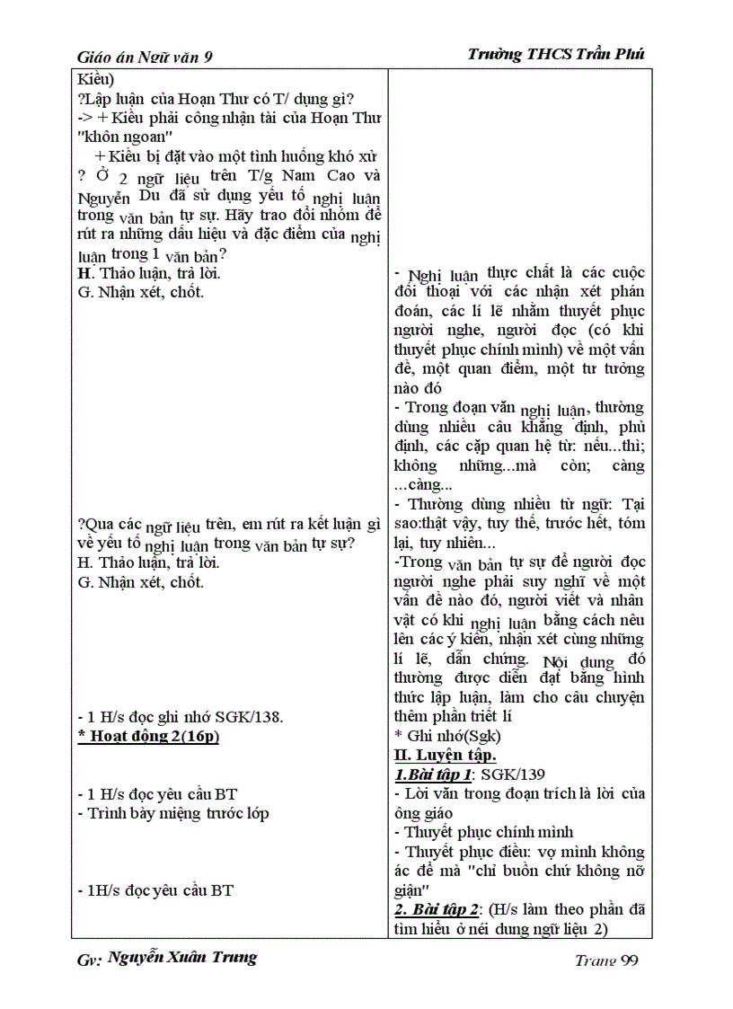 image for page Giáo án ngữ Văn 9 kì I