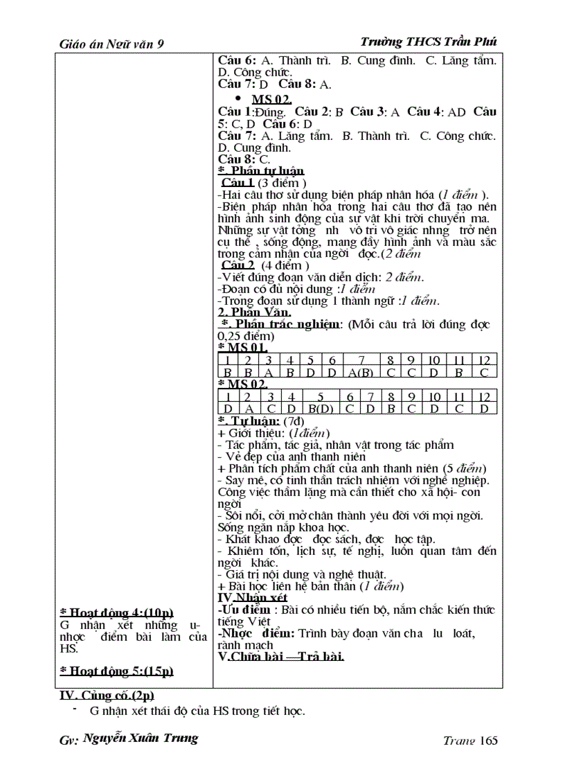 image for page Giáo án ngữ Văn 9 kì I