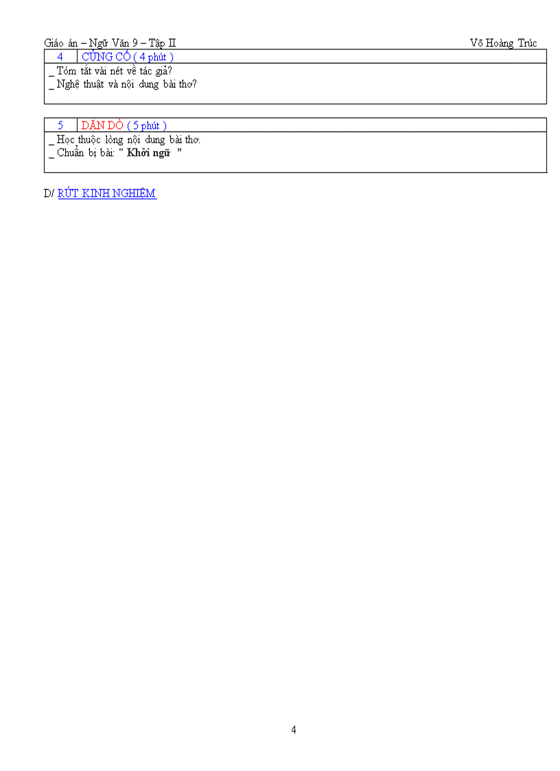 image for page Giáo án ngữ văn 9 tuần 20 21 3 cột rất khoa học