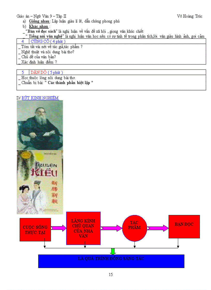 image for page Giáo án ngữ văn 9 tuần 20 21 3 cột rất khoa học