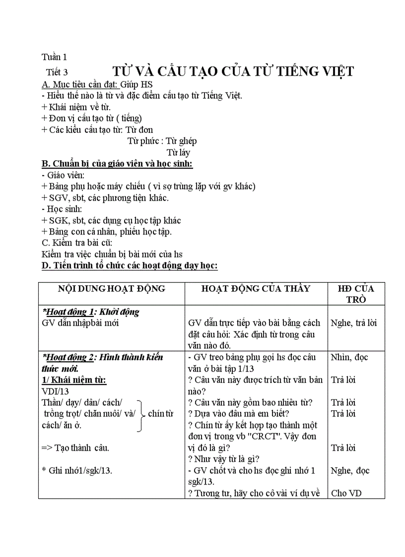 image for page Giáo án NV 6 Tuần 1