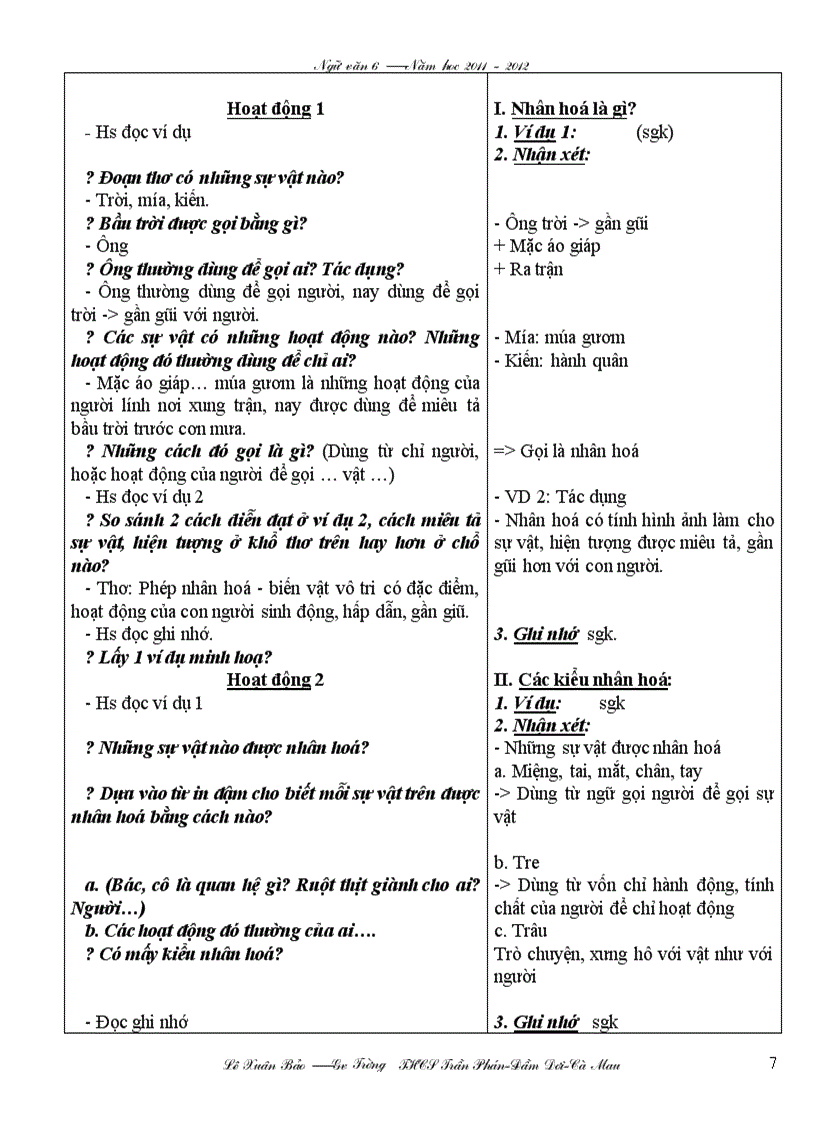 image for page Giáo án NV 6 Tuần 25 2011 2012