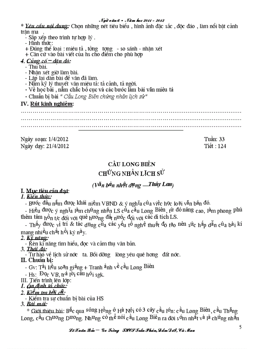 image for page Giáo án NV6 tuần 33