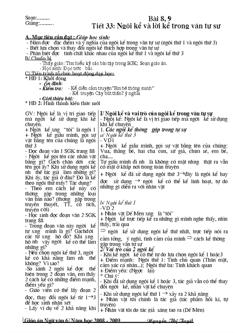 image for page Giao An Van 6 2008 2009