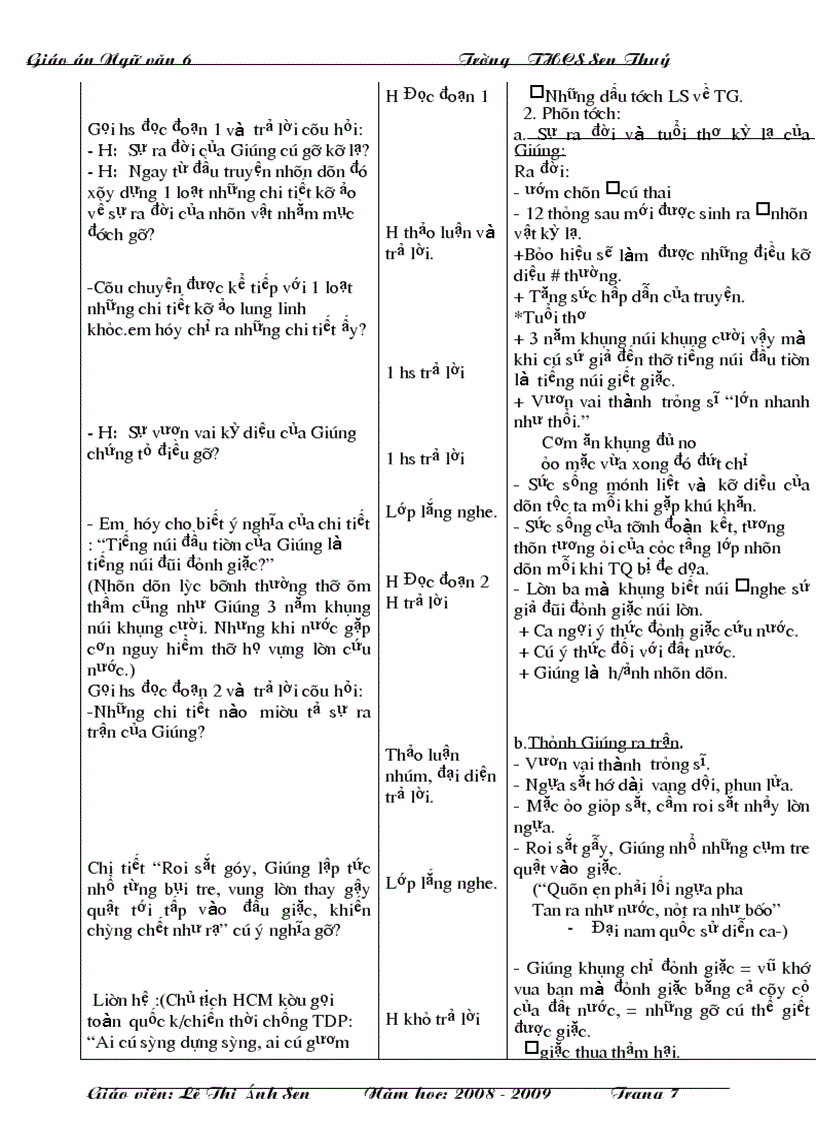 image for page Giáo án văn 6 3 cột