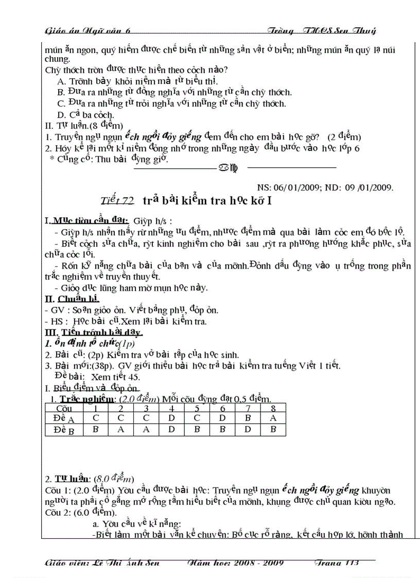 image for page Giáo án văn 6 3 cột
