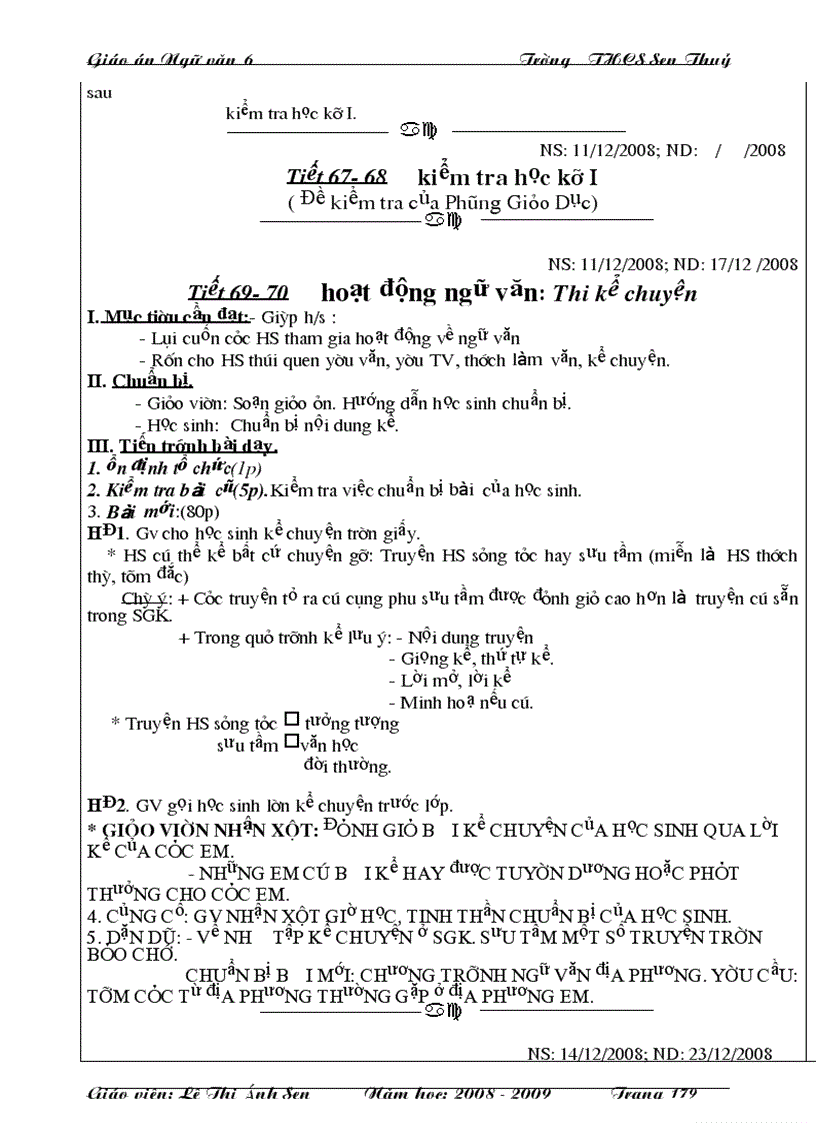 image for page Giáo án văn 6 3 cột