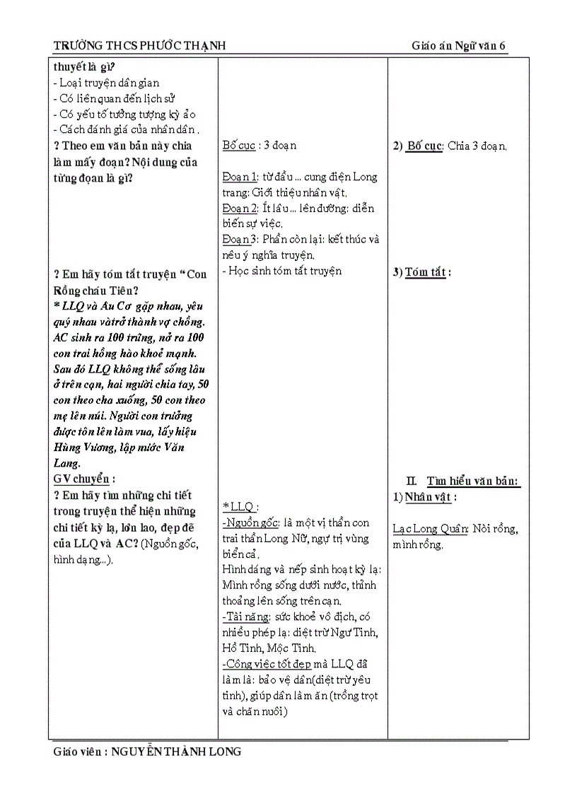 image for page Giáo an văn 6 Bai 1 Con rồng chau tien