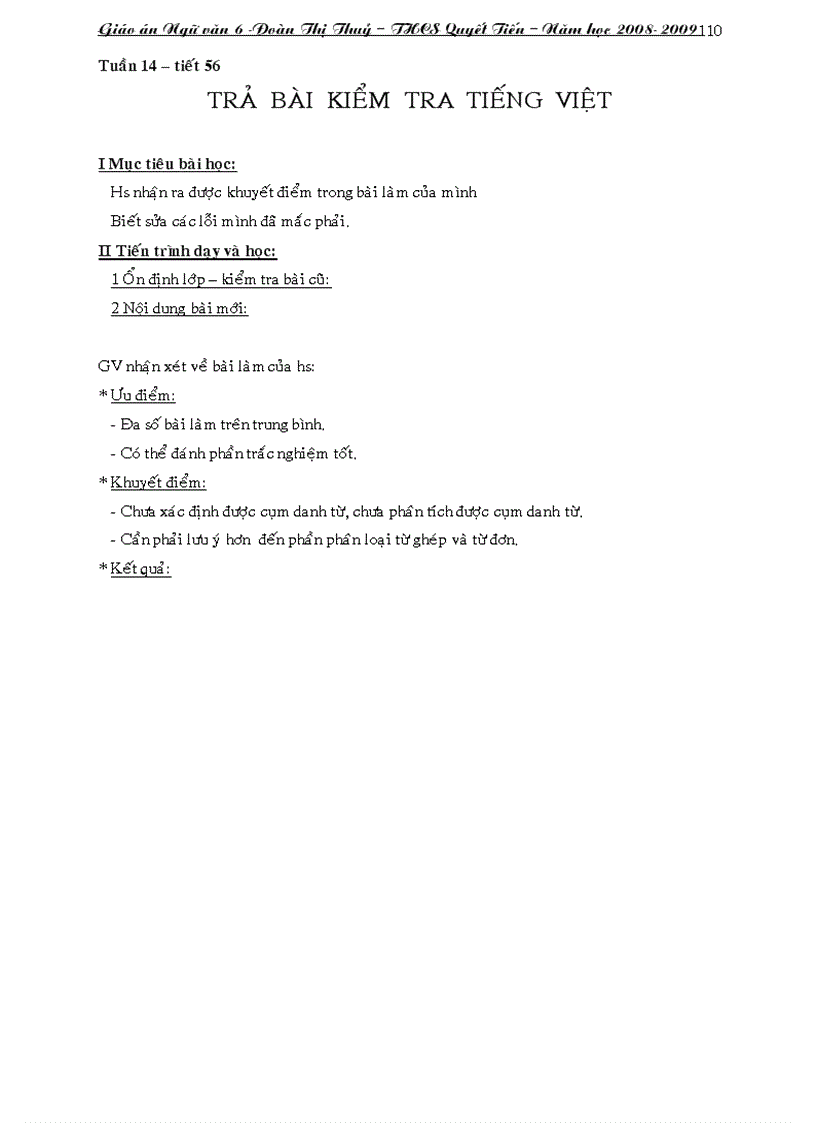 image for page Giáo án văn 6 cả năm 3 cột