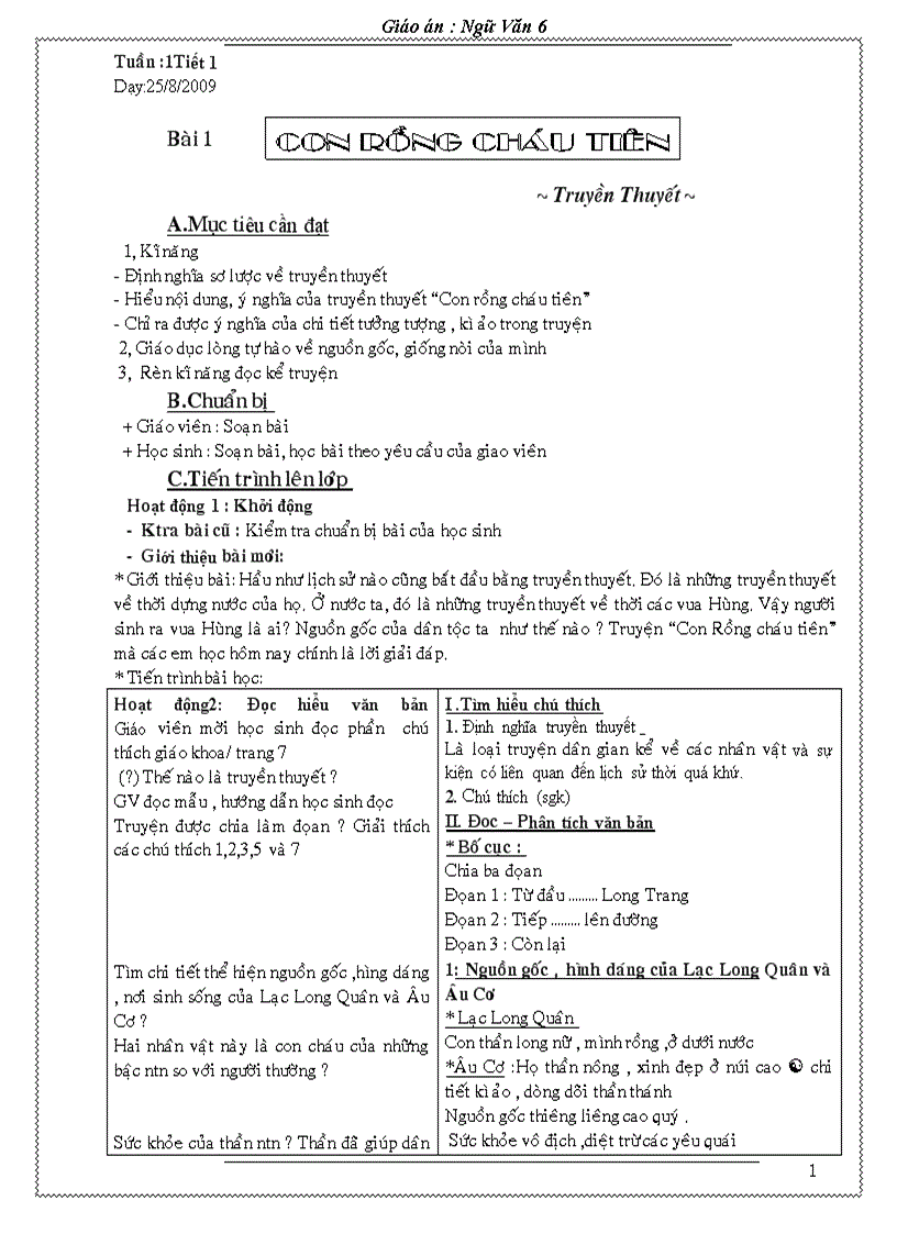 image for page Giao an Van 6 Chuan KT