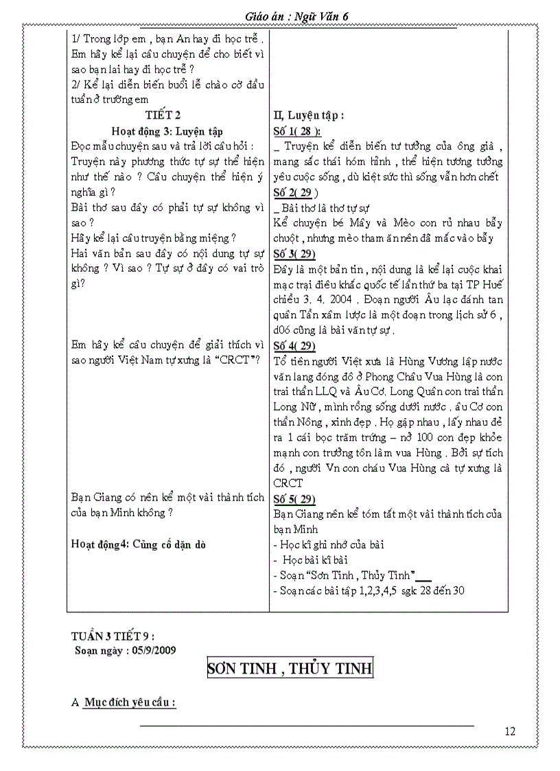 image for page Giao an Van 6 Chuan KT